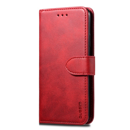 For iPhone X / XS GUSSIM Magnetic Horizontal Flip Leather Case with Holder & Card Slots & & Wallet(Red) - More iPhone Cases by GUSSIM | Online Shopping UK | buy2fix