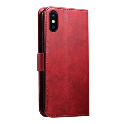 For iPhone X / XS GUSSIM Magnetic Horizontal Flip Leather Case with Holder & Card Slots & & Wallet(Red) - More iPhone Cases by GUSSIM | Online Shopping UK | buy2fix