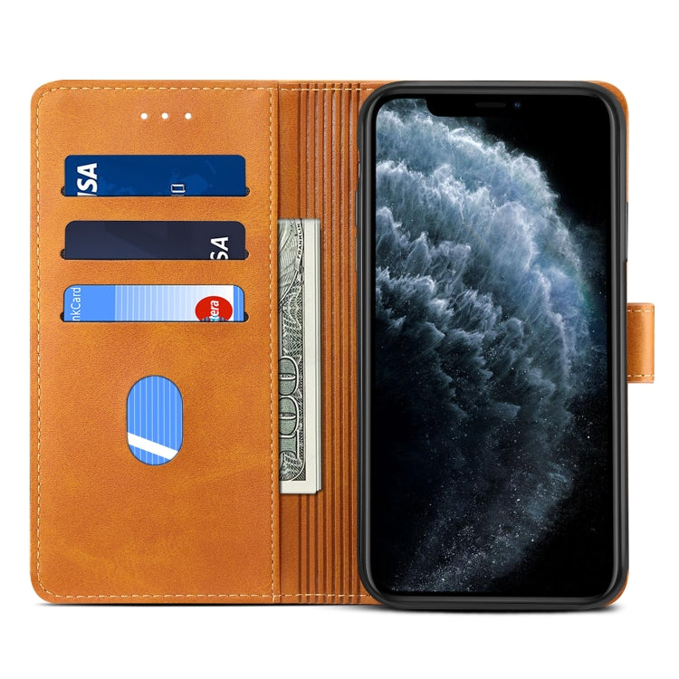 For iPhone 11 Pro GUSSIM Magnetic Horizontal Flip Leather Case with Holder & Card Slots & & Wallet(Yellow) - iPhone 11 Pro Cases by GUSSIM | Online Shopping UK | buy2fix