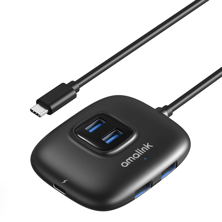 amalink UC310 Type-C / USB-C to 4 Ports USB Multi-function HUB(Black) - Computer & Networking by amalink | Online Shopping UK | buy2fix