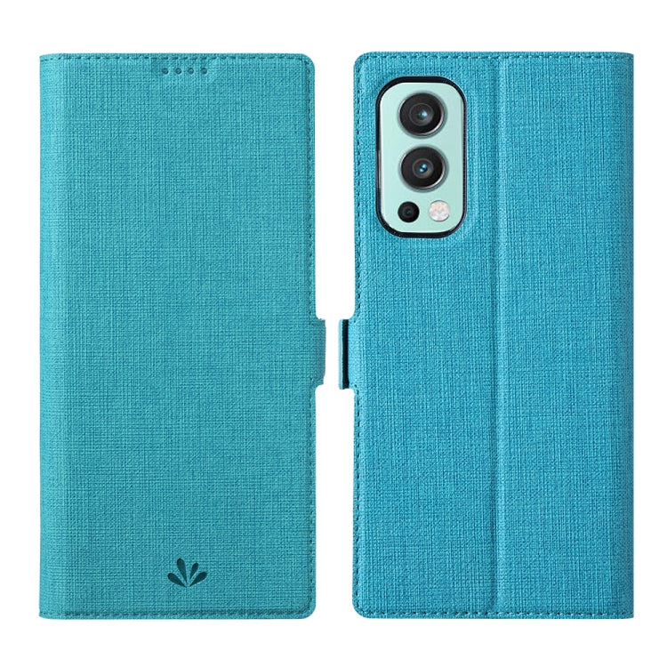 For OnePlus Nord 2 5G ViLi K Series Shockproof Magnetic Buckle Leather Phone Case(Blue) - OnePlus Cases by ViLi | Online Shopping UK | buy2fix