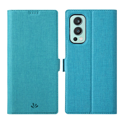 For OnePlus Nord 2 5G ViLi K Series Shockproof Magnetic Buckle Leather Phone Case(Blue) - OnePlus Cases by ViLi | Online Shopping UK | buy2fix