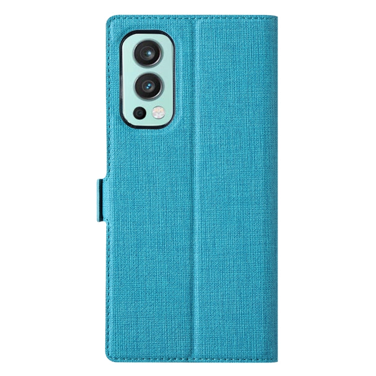 For OnePlus Nord 2 5G ViLi K Series Shockproof Magnetic Buckle Leather Phone Case(Blue) - OnePlus Cases by ViLi | Online Shopping UK | buy2fix