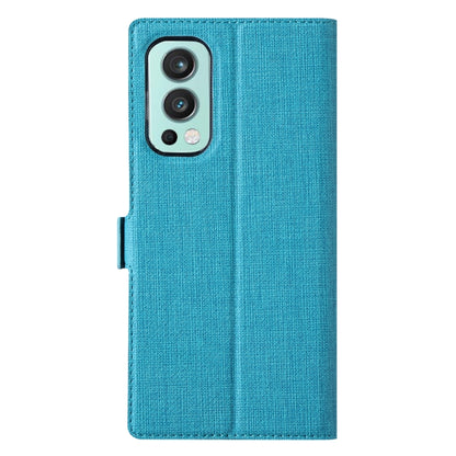 For OnePlus Nord 2 5G ViLi K Series Shockproof Magnetic Buckle Leather Phone Case(Blue) - OnePlus Cases by ViLi | Online Shopping UK | buy2fix