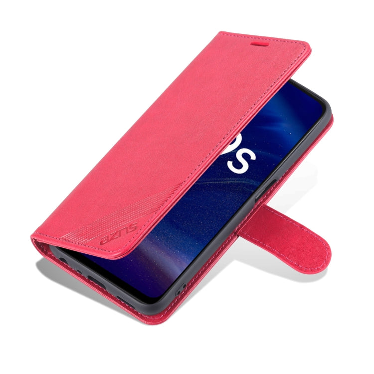 For OPPO K9s / Realme Q3s AZNS Sheepskin Texture Flip Leather Phone Case(Red) - Realme Cases by AZNS | Online Shopping UK | buy2fix