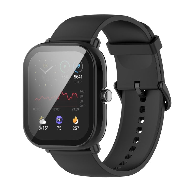 For Amazfit GTS 2 mini PC + Tempered Glass Watch Protective Case(Black) - Watch Cases by buy2fix | Online Shopping UK | buy2fix