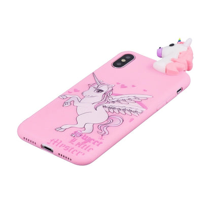 For iPhone X / XS Shockproof Cartoon TPU Protective Case(Unicorn) - More iPhone Cases by buy2fix | Online Shopping UK | buy2fix