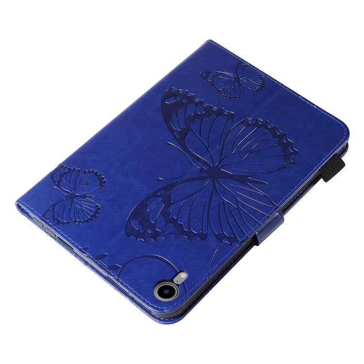 Pressed Printing Butterfly Pattern Horizontal Flip Leather Tablet Case For iPad mini 6(Blue) - More iPad Cases by buy2fix | Online Shopping UK | buy2fix