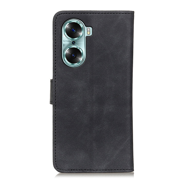 For Huawei Honor 60 KHAZNEH Retro Texture Horizontal Flip Leather Phone Case(Black) - Honor Cases by buy2fix | Online Shopping UK | buy2fix