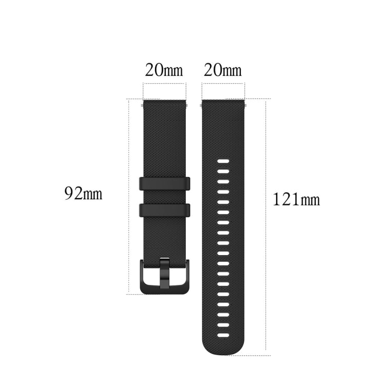 For Garmin Silicone Smart Watch Watch Band, Size:20mm Universal(White) - Watch Bands by buy2fix | Online Shopping UK | buy2fix