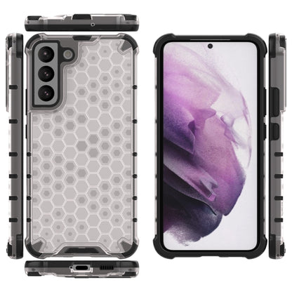 For Samsung Galaxy S22+ 5G Honeycomb PC + TPU Phone Case(White) - Galaxy S22+ 5G Cases by buy2fix | Online Shopping UK | buy2fix