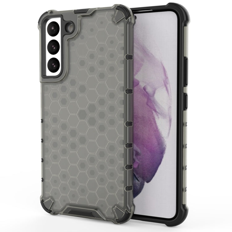 For Samsung Galaxy S22+ 5G Honeycomb PC + TPU Phone Case(Black) - Galaxy S22+ 5G Cases by buy2fix | Online Shopping UK | buy2fix