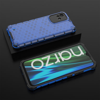 For OPPO Realme Narzo 50 4G Honeycomb PC + TPU Phone Case(Blue) - Realme Cases by buy2fix | Online Shopping UK | buy2fix