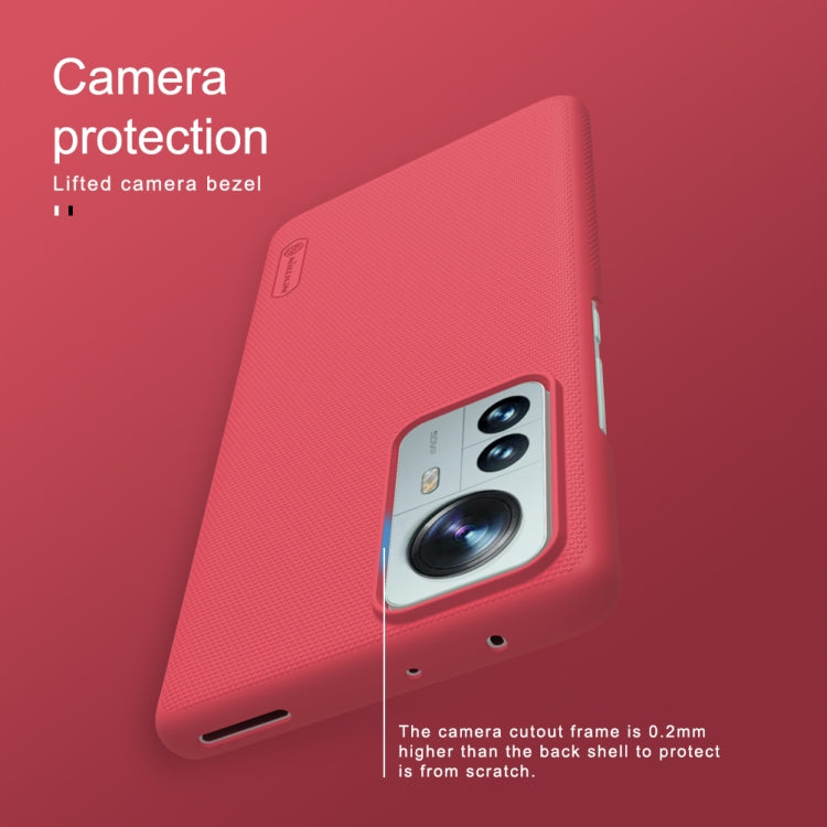 For Xiaomi 12 Pro NILLKIN Frosted PC Phone Case(Red) - Xiaomi Cases by NILLKIN | Online Shopping UK | buy2fix