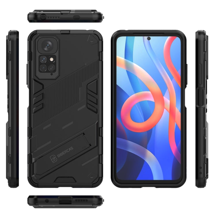 For Xiaomi Redmi Note 11 / Note 11S Global Punk Armor 2 in 1 PC + TPU Shockproof Phone Case with Invisible Holder(Black) - Xiaomi Accessories by buy2fix | Online Shopping UK | buy2fix