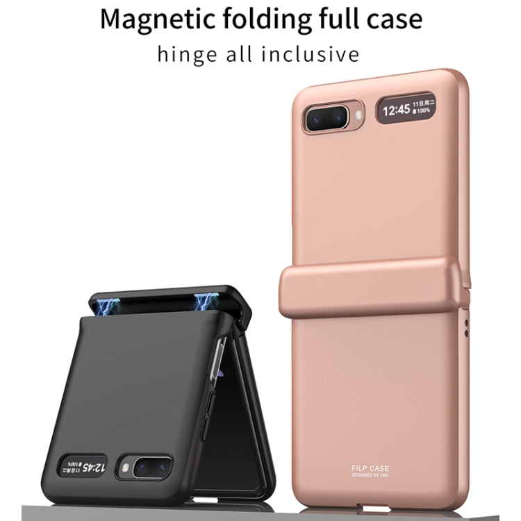 For Samsung Galaxy Z Flip 5G GKK Magnetic Full Coverage Phone Flip Case(Black) - Galaxy Phone Cases by GKK | Online Shopping UK | buy2fix