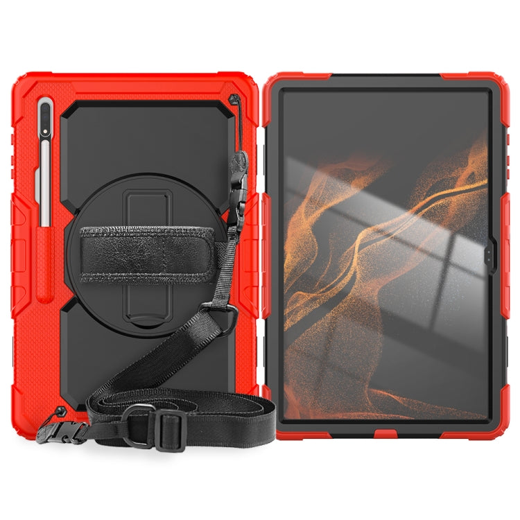 For Samsung Galaxy Tab S8 Ultra 14.6 inch SM-X900 Silicone + PC Tablet Case(Red+Black) - Galaxy Tab S8 Ultra Cases by buy2fix | Online Shopping UK | buy2fix