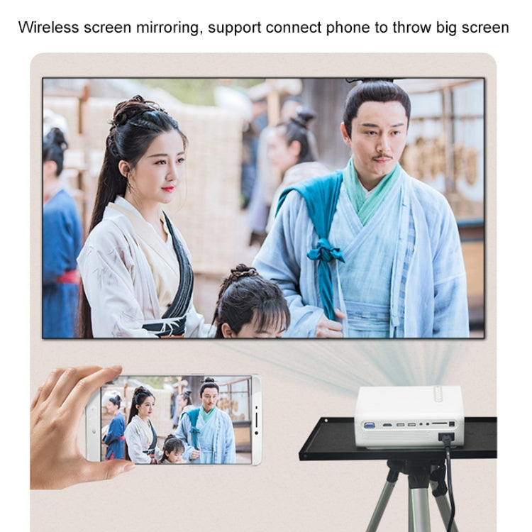 YG530 LED Small 1080P Wireless Screen Mirroring Projector, Power Plug:AU Plug(Black) - Consumer Electronics by buy2fix | Online Shopping UK | buy2fix