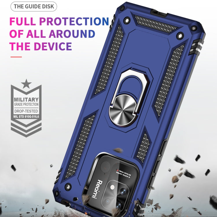 For Xiaomi Redmi 10C Shockproof TPU + PC Phone Case with 360 Degree Rotating Holder(Blue) - Xiaomi Accessories by buy2fix | Online Shopping UK | buy2fix