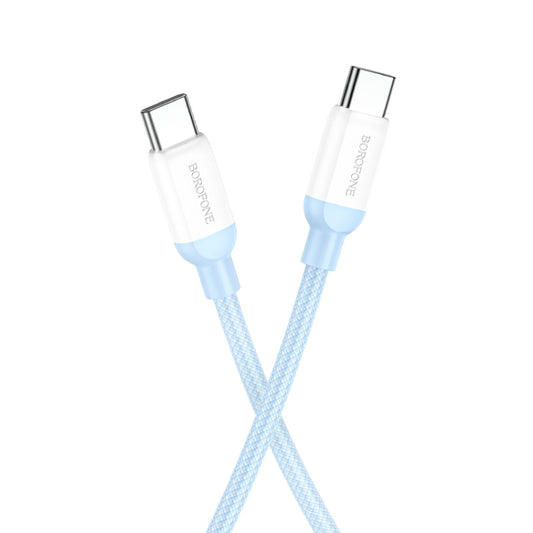 Borofone BX68 100W USB-C / Type-C to Type-C Charging Data Cable, Length:2m(Blue) -  by Borofone | Online Shopping UK | buy2fix