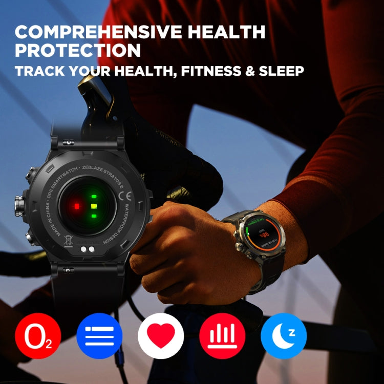 Zeblaze Stratos 2 1.3 inch AMOLED Screen Smart Watch, Support Sleep Monitoring / Heart Rate Monitoring(Blue) - Smart Watches by Zeblaze | Online Shopping UK | buy2fix