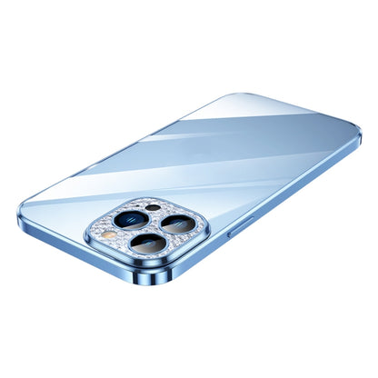 For iPhone 11 SULADA Diamond Lens Protector Plated Frosted Case (Sierra Blue) - iPhone 11 Cases by SULADA | Online Shopping UK | buy2fix