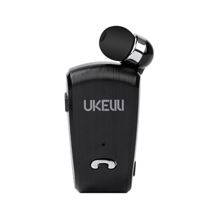 UKELILI UK-890 DSP Noise Reduction Lavalier Pull Cable Bluetooth Earphone without Vibration(Black) - Bluetooth Earphone by UKELILI | Online Shopping UK | buy2fix