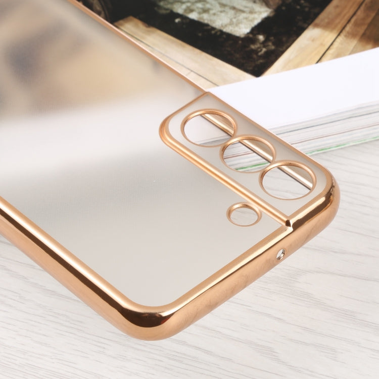 For Samsung Galaxy S22 5G SULADA Electroplating Shockproof Ultra-thin Matte TPU Phone Case(Gold) - Galaxy S22 5G Cases by SULADA | Online Shopping UK | buy2fix