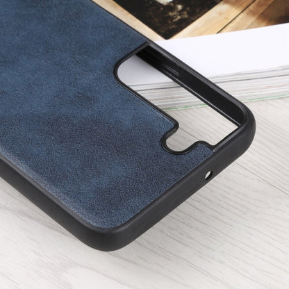 For Samsung Galaxy S22 5G SULADA Shockproof TPU + Handmade Leather Phone Case(Blue) - Galaxy S22 5G Cases by SULADA | Online Shopping UK | buy2fix