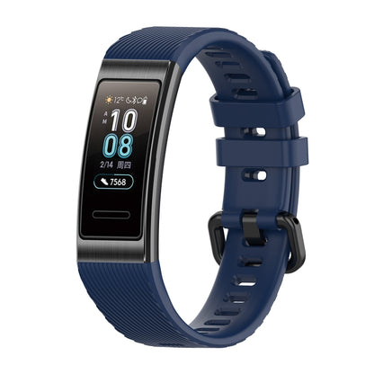 For Huawei Band 3 & 4 Pro Silicone Watch Band(Navy Blue) - Smart Wear by buy2fix | Online Shopping UK | buy2fix