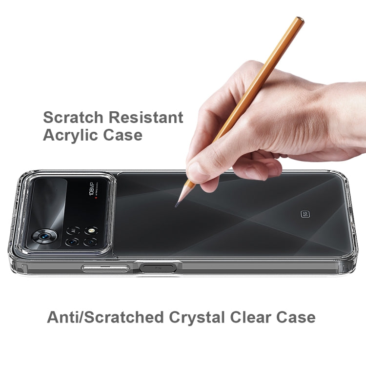 For Xiaomi Poco X4 Pro 5G Scratchproof TPU + Acrylic Protective Phone Case(Transparent) - Xiaomi Cases by buy2fix | Online Shopping UK | buy2fix