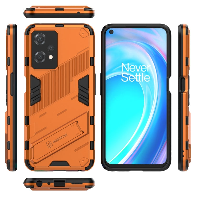 For OnePlus Nord CE 2 Lite 5G/Realme 9 Pro Punk Armor 2 in 1 Shockproof Phone Case with Invisible Holder(Orange) - OnePlus Cases by buy2fix | Online Shopping UK | buy2fix