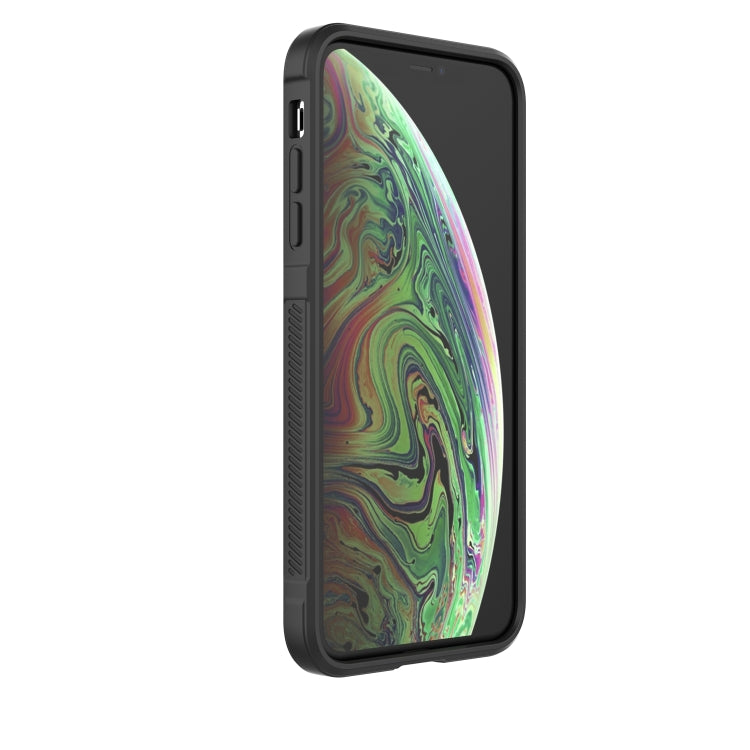 For iPhone X / XS Magic Shield TPU + Flannel Phone Case(Black) - Apple Accessories by buy2fix | Online Shopping UK | buy2fix