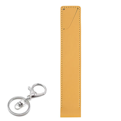 PU Leather Shockproof Protective Case with Metal Buckle for Apple Pencil 1 / 2(Yellow) - Pencil Accessories by buy2fix | Online Shopping UK | buy2fix