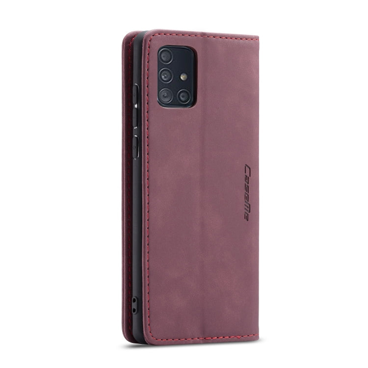 For Galaxy A71 CaseMe Multifunctional Horizontal Flip Leather Case, with Card Slot & Holder & Wallet(Wine Red) - Galaxy Phone Cases by CaseMe | Online Shopping UK | buy2fix