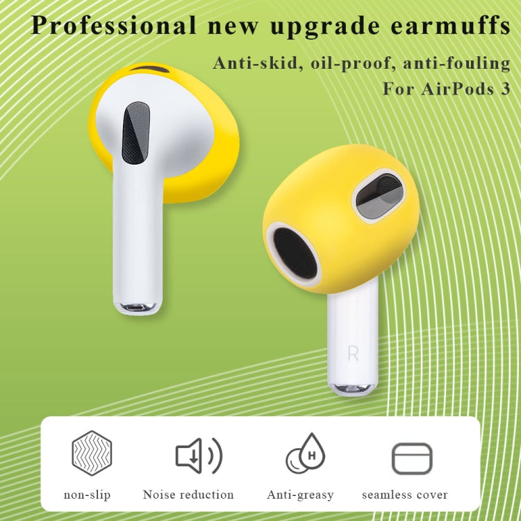 Ear Cap Silicone Protective Case for AirPods 3(Yellow) - Apple Accessories by buy2fix | Online Shopping UK | buy2fix