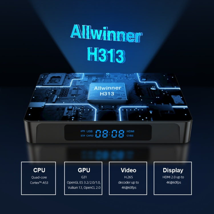 X96Q PRO 4K Smart TV BOX Android 10.0 Media Player, Allwinner H313 Quad Core ARM Cortex A53, RAM: 2GB, ROM: 16GB, Plug Type:US Plug - Consumer Electronics by buy2fix | Online Shopping UK | buy2fix