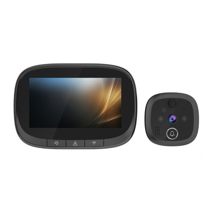 W2 4.3 inch Graffiti Color Screen WiFi Smart Wireless Video Doorbell(Black) - Security by buy2fix | Online Shopping UK | buy2fix