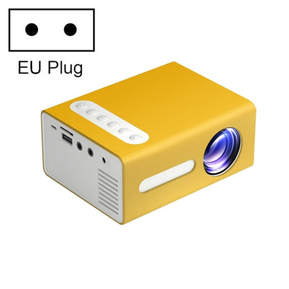 T300 25ANSI LED Portable Home Multimedia Game Projector, Plug Type:EU Plug(Yellow) - Consumer Electronics by buy2fix | Online Shopping UK | buy2fix
