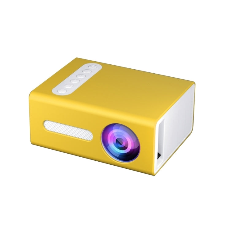T300 25ANSI LED Portable Home Multimedia Game Projector, Plug Type:EU Plug(Yellow) - Consumer Electronics by buy2fix | Online Shopping UK | buy2fix
