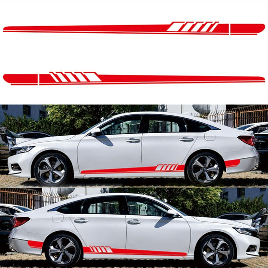 2 PCS/Set D-608 Stripe Pattern Car Modified Decorative Sticker(Red) - In Car by buy2fix | Online Shopping UK | buy2fix