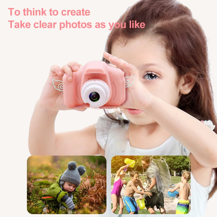 X2S 2.0 Inch LCD Screen Mini Children Camera Digital Camera, Resolution:HD Single Camera 1300W+ 32G Memory Card + Card Reader + Cartoon Stickers(Black) - Consumer Electronics by buy2fix | Online Shopping UK | buy2fix