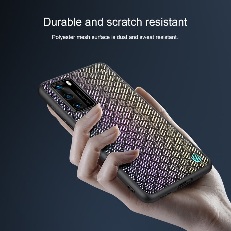 For Huawei P40 NILLKIN Glorious Series TPU + PC 3D Geometric Texture Reflective Mobile Phone Protective Case(Rainbow Light) - Huawei Cases by NILLKIN | Online Shopping UK | buy2fix