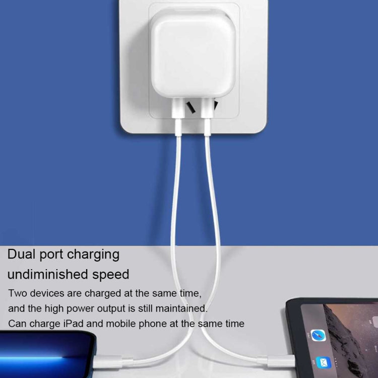 PD 50W Dual USB-C / Type-C Ports Charger(US Plug) - USB Charger by buy2fix | Online Shopping UK | buy2fix