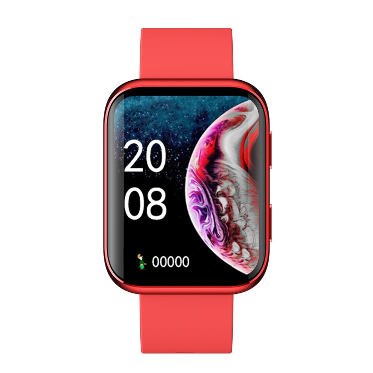 GX08 1.69 Inch Square Screen Smart Watch Supports Heart Rate Detection, Blood Pressure Detection, Blood Oxygen Detection(Red) - Smart Wear by buy2fix | Online Shopping UK | buy2fix