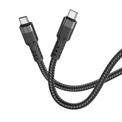 hoco U110 60W USB-C / Type-C to USB-C / Type-C Charging Data Cable，Length：1.2m(Black) -  by hoco | Online Shopping UK | buy2fix