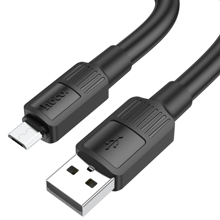 hoco X84 2.4A USB to Micro USB Solid Charging Data Cable，Length：1m(Black) -  by hoco | Online Shopping UK | buy2fix
