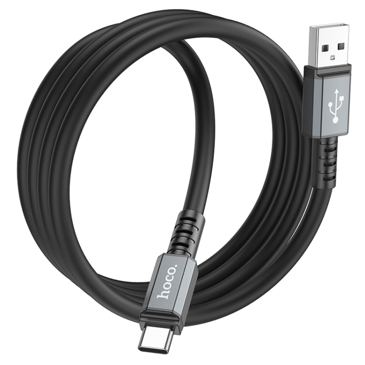 hoco X85 3A USB to USB-C / Type-C Strength Charging Data Cable，Length：1m(Black) - USB-C & Type-C Cable by hoco | Online Shopping UK | buy2fix