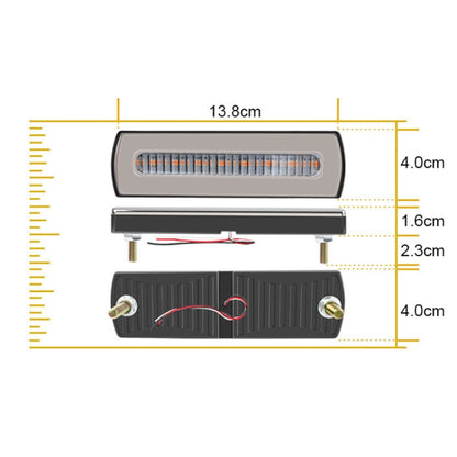 2 PCS Truck modified 40LED Two-color Running Water Turn Signal Light(Red Yellow) - In Car by buy2fix | Online Shopping UK | buy2fix