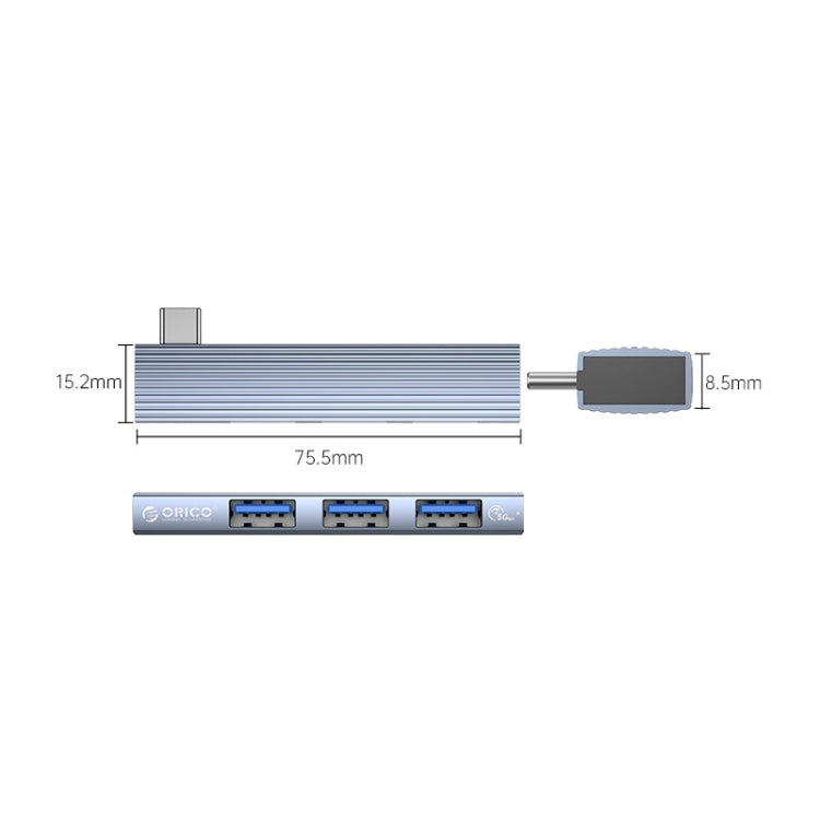 ORICO AH-W13 USB 3.1x1 + USB 2.0x2 to USB-C/Type-C Transmission + Charging Docking Station(Grey) - USB HUB by ORICO | Online Shopping UK | buy2fix